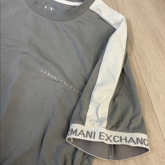 Armani Exchange Light Gray Short Sleeve Tee - Picture 3 of 6